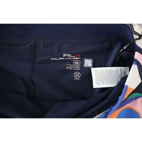 RLX Ralph Lauren Women Sz L Abstract Multi Print Performance 17" Golf Skort - Picture 3 of 11